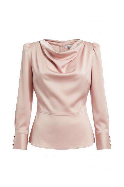 Fitted Cotton-Silk Blouse